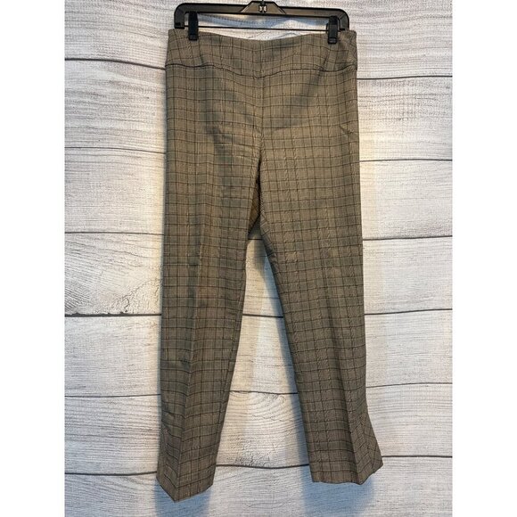 Elliott Lauren Glen Check Plaid Pull Up Stretch Pants Size 10 - Picture 1 of 4